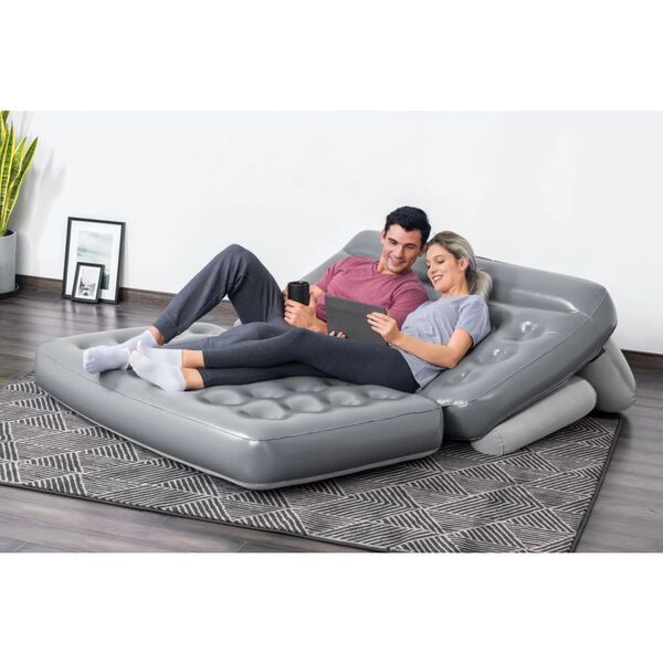 Bestway 3-i-1 Oppbl&aring;sbar loungesofa PVC gr&aring;