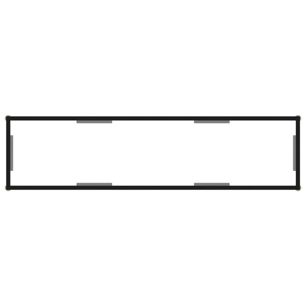 vidaXL Konsollbord gjennomsiktig 140x35x75 cm herdet glass