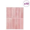 vidaXL Rektangul&aelig;r flis 10 pcs Rosa 29 x 23 x 0,08 cm