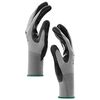 vidaXL Arbeidshansker 24 pcs Gr&aring; og svart 11 / XXL Polyester