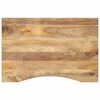 vidaXL Skrivebordsplate med kurve 100x60x2,5 cm heltre grovt mangotre
