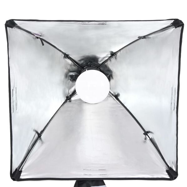 vidaXL Fotostudiosett med lyssett, bakgrunn og reflektor