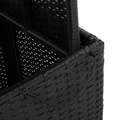 vidaXL Hagebord svart 80x80x71 cm polyrotting og akasie
