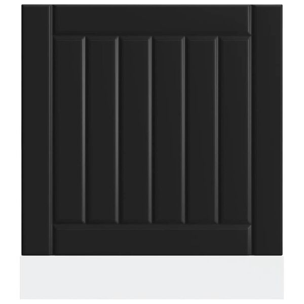 vidaXL Oppvaskmaskin panel Lucca svart konstruert tre