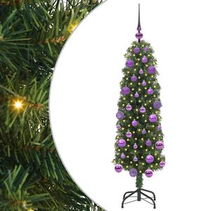 vidaXL Kunstig juletre med 150 LED gr&oslash;nn 120 cm PVC og st&aring;l og plast