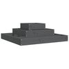 vidaXL Plantekasse gr&aring; 80x80x27 cm heltre furu