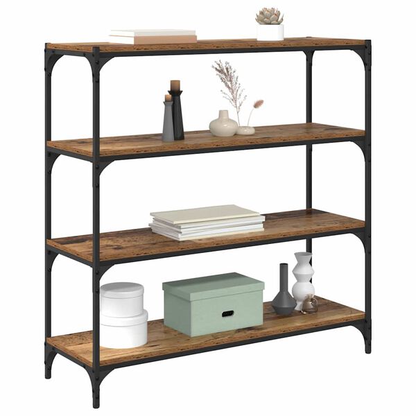 vidaXL Bokskap Gamle tre 100 x 33 x 100 cm Ingeni&oslash;rtre og jern