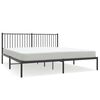 vidaXL Sengeramme i metall med sengegavl svart 180x200 cm