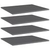 vidaXL Hylleplater 4 stk h&oslash;yglans gr&aring; 60x50x1,5 cm sponplate