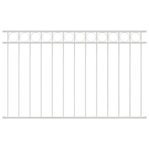vidaXL Gjerdeelement ASSEN Hvit 170 x 80 cm St&aring;l