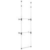 vidaXL Teleskopisk garderobesystem med stenger aluminium