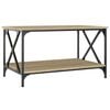 vidaXL Salongbord sonoma eik 80x50x45 cm konstruert tre og jern
