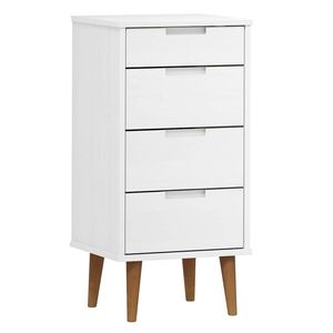 vidaXL Kommode MOLDE hvit 40x35x82 cm heltre furu