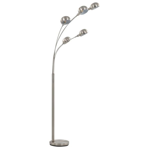 vidaXL Stående lampe 200 cm 5 x E14 sølv