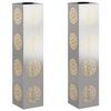 vidaXL Solenergi LED stibelys 2 pcs s&oslash;lv Rustfritt St&aring;l