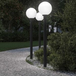 vidaXL Pullertlys med sensor 3 stk 120 cm svart IP44