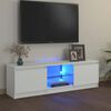 vidaXL TV-benk med LED-lys hvit 120x30x36 cm