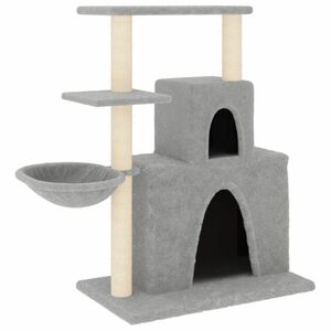 vidaXL Kattetre med klorestolper i sisal lysegr&aring; 83 cm