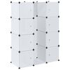 vidaXL Modulskap med 9 rom 109x36,5x143 cm hvit
