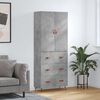 vidaXL Highboard betonggr&aring; 69,5x34x180 cm konstruert tre