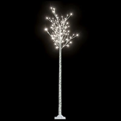 vidaXL Juletre 200 LED 2,2m kaldhvit silje innendørs og utendørs