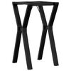 vidaXL Ben for spisebord Y-ramme 40x40x73 cm st&aring;l