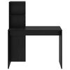 vidaXL Skrivebord med hylle Svart Eik 102 x 50 x 124 cm Konstruert tre