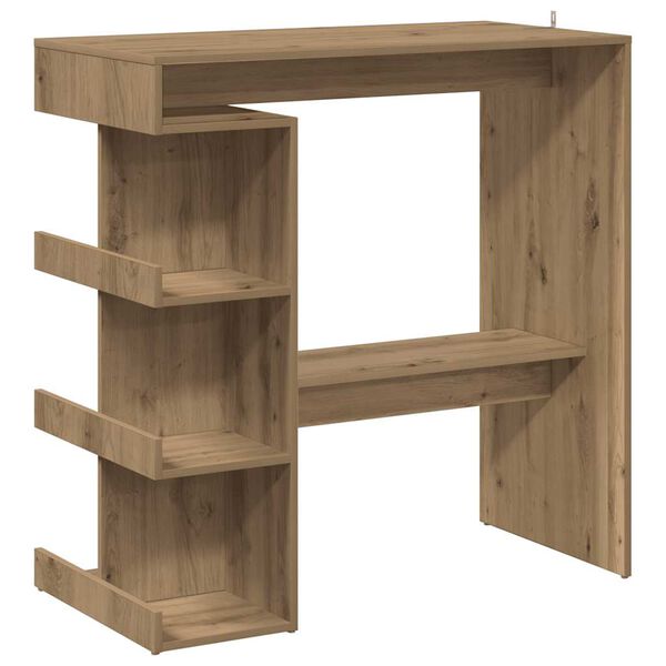 vidaXL Barbord med oppbevaring artisan eik 100x48x101,5 cm