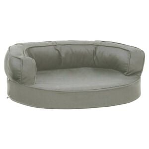 vidaXL Ergonomisk hundeseng med linutseende 60x42 cm gr&aring;