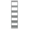 vidaXL Bokhylle/romdeler grå sonoma eik 40x30x166 cm