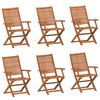 vidaXL Klappstoler 6 stk. 57x66x95 cm heltre akasie