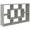 vidaXL Vegghylle betonggr&aring; 85x16x52,5 cm konstruert tre