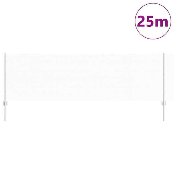 vidaXL Gjerde med stolpe s&oslash;lv 0,8 x 25 m St&aring;l