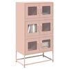 vidaXL Highboard rosa 68x39x123 cm stål