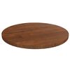 vidaXL Rund bordplate m&oslash;rkebrun &Oslash;30x1,5 cm behandlet heltre eik