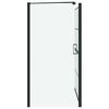 vidaXL Bade dusjvegg Svart og gjennomsiktig 116 x 68 x 128 cm