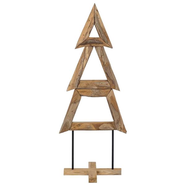 vidaXL Juletre med stativ Brun 149,5 cm Heltre teak