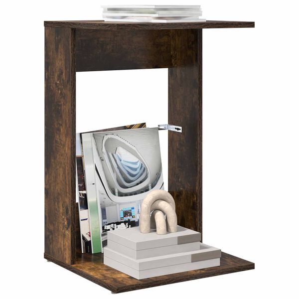 vidaXL Sidetabell R&oslash;kt eik 40 x 38 x 62,5 cm Konstruert tre