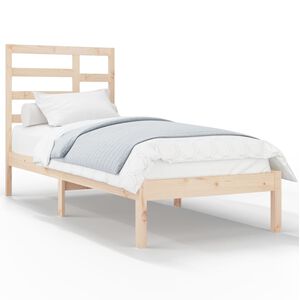vidaXL Sengeramme heltre furu 90x190 cm Single