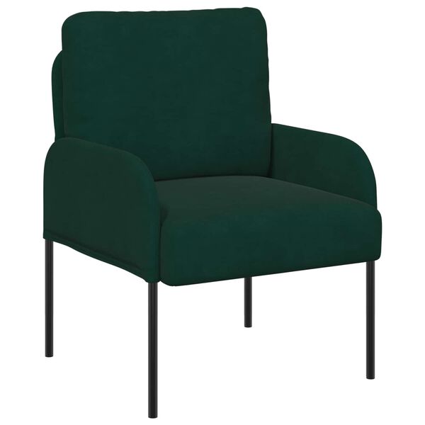 vidaXL Sofasett med pute 3 pcs M&oslash;rkegr&oslash;nn 115 x 56 x 80 cm Kryssfin&eacute;r