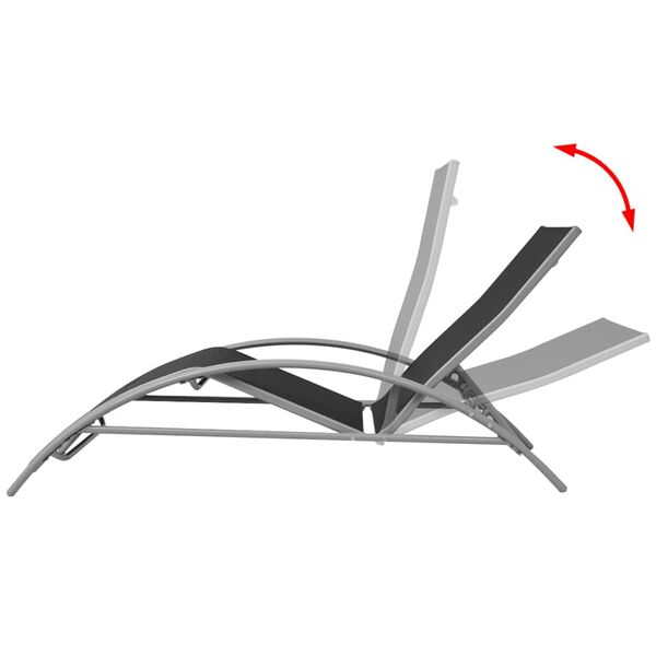 vidaXL Solseng aluminium svart