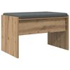 vidaXL Skobenk med pute Artisan eik 63 x 38 x 40 cm Konstruert tre