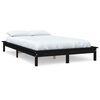 vidaXL Sengeramme svart 180x200 cm heltre furu