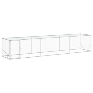 vidaXL H&oslash;nseg&aring;rd S&oslash;lv 500 x 100 x 100 cm Galvanisert st&aring;l