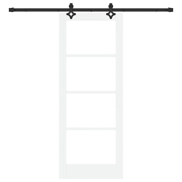 vidaXL Skyvedør ORKDAL Hvit og svart 78 x 202 cm