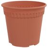 vidaXL Rund Blomsterpotte 24 pcs Klinker R&oslash;d &Oslash; 19 x 16 cm Plast