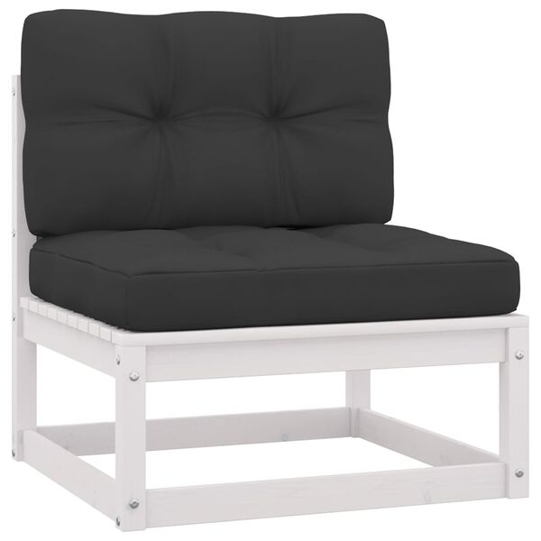 vidaXL Sofa med puter 3-seters heltre furu
