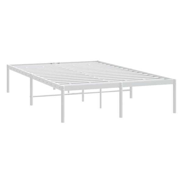 vidaXL Sengeramme i metall hvit 120x190 cm