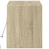 vidaXL Vegghengt TV-benk med LED sonoma eik 100x31x35 cm