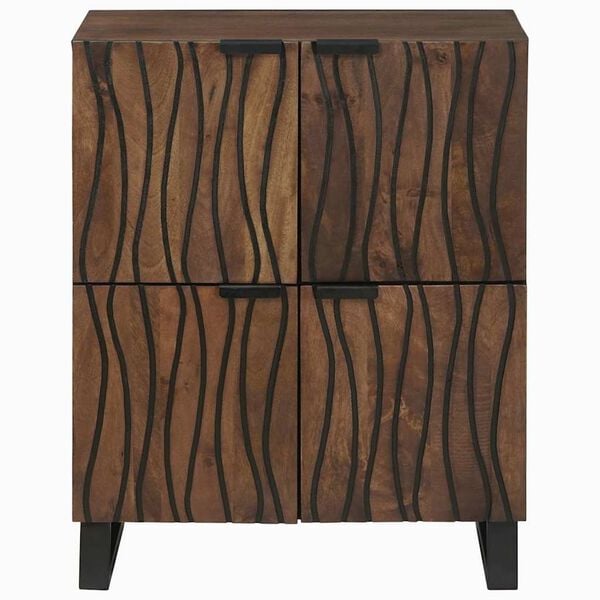 vidaXL Medieoppbevaringsskap og -hyller Brun 60 x 33.5 x 75 cm